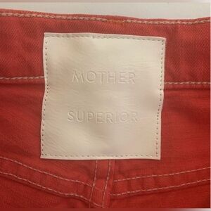 Mother Superior Jeans The Hustler Ankle Frayed Mars Red - Size 27